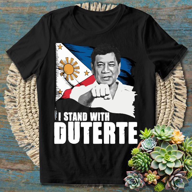Camiseta Flag Filipinas I Stand with Duterte (Criador carregado)