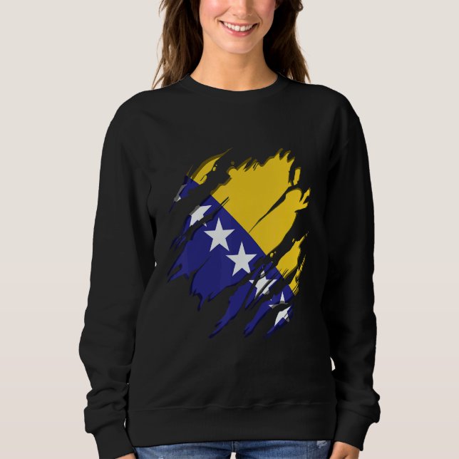 Camiseta Flag Identity Pride Heritage Bosnia and Herzegovin (Frente)
