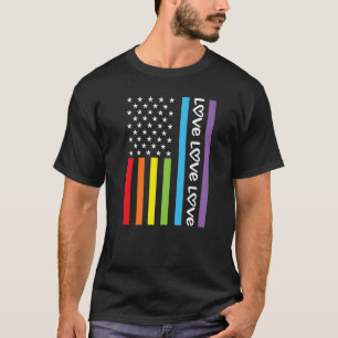 Camiseta Flag Love Pride Love Rainbow Tolerance Respeito Lg