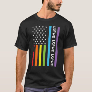 Camiseta Flag Love Pride Love Rainbow Tolerance Respeito Lg