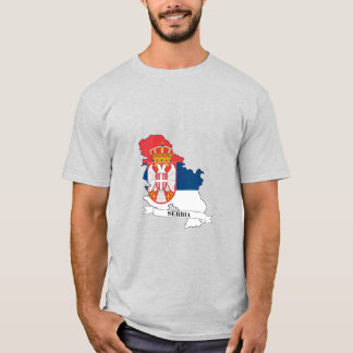 Camiseta Flag map of Serbia