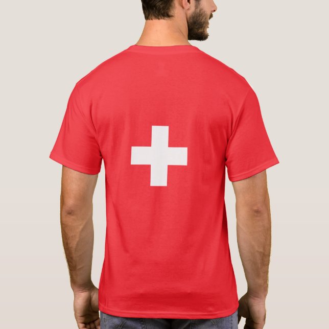 Camiseta Flag of Switzerland Svizzera - Suíça Suisse - (Verso)
