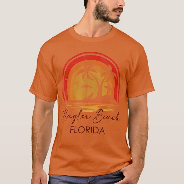 Camiseta Flagler Beach Summer Vacsing Sun Tropical (Frente)