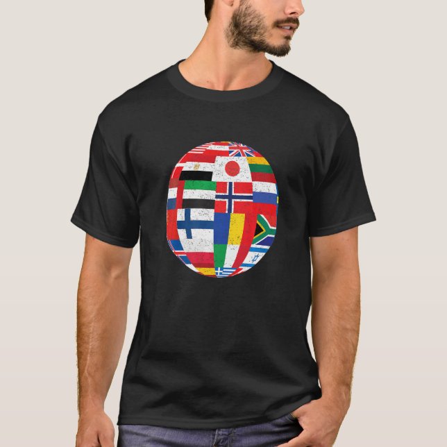 Camiseta Flags of the Countries of the World International (Frente)