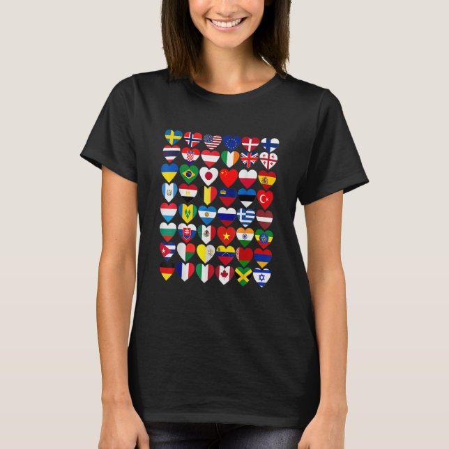 Camiseta Flags of the Countries of the World International  (Frente)