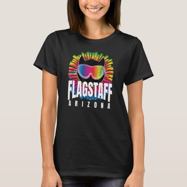 Camiseta Flagstaff Legal Cat w Esqui Óculos Flagstaff Arco- (Frente)