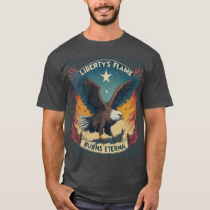 Camiseta Flame Burns Eterno da Liberdade