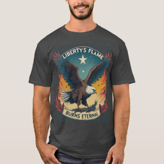 Camiseta Flame Burns Eterno da Liberdade