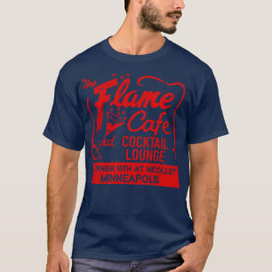 Camiseta Flame Cafe Cocktail Lounge Retro Defunct M