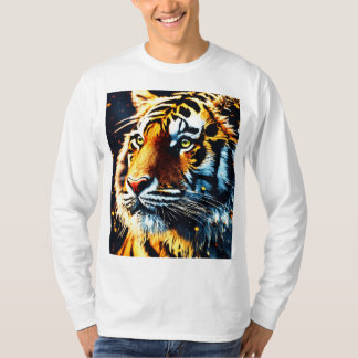 Camiseta "Flame de Raiva - Camisa-Leão Majestosa"