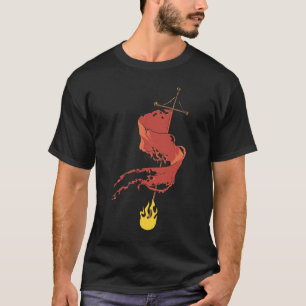Camiseta Flame Flag Modern White e Black Art Trendent