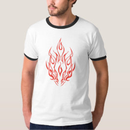 Camiseta Flame Spirit Face | Tribal Fire Silhouette Art