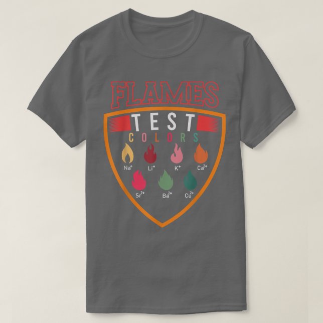 Camiseta Flame Test Cores Funny Science 587 (Frente do Design)