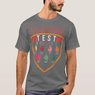 Camiseta Flame Test Cores Funny Science 587