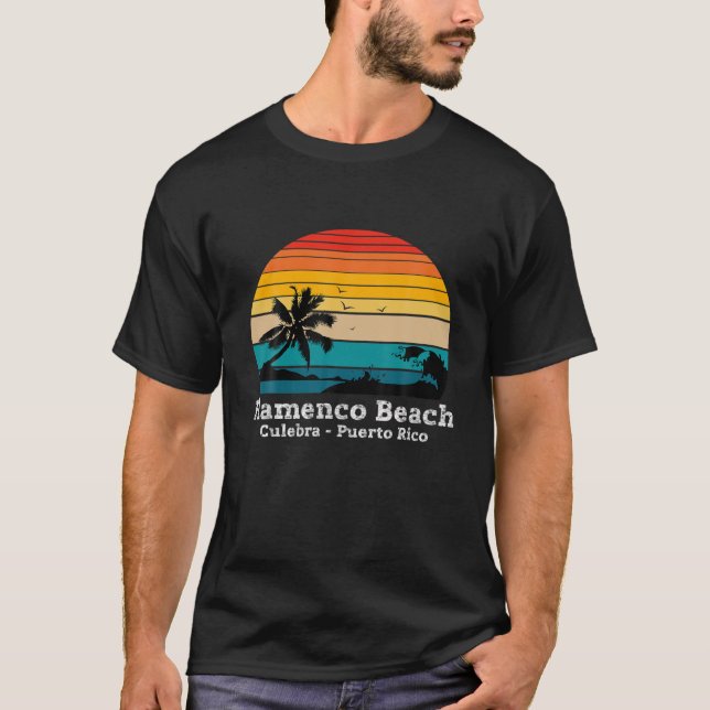 Camiseta Flamenco Beach Culebra - Porto Rico (Frente)