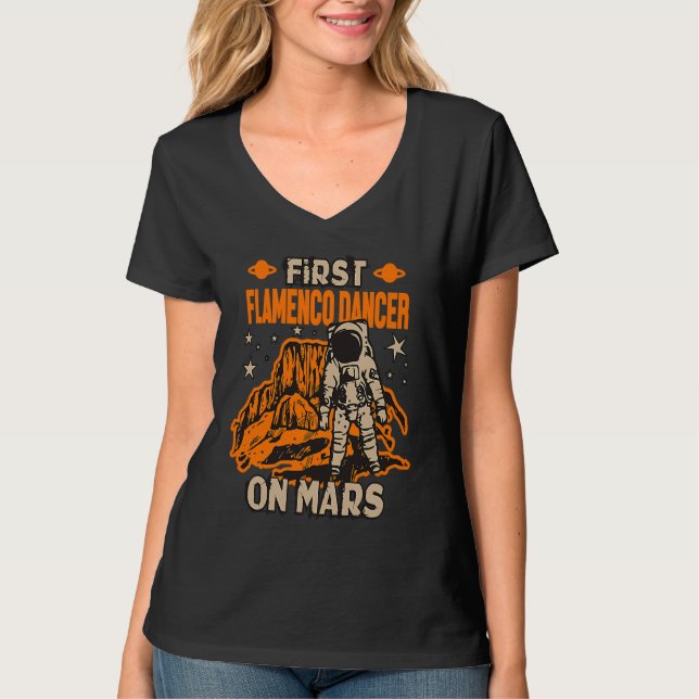 Camiseta Flamenco Dancer Astronaut (Frente)