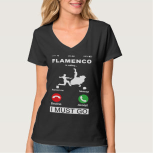 Camiseta Flamenco Está Chamando E Eu Devo Ir Telefone Engra