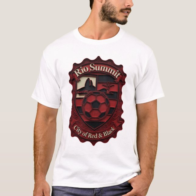 Camiseta Flamengo Mengão Summit,Passionate Soccer City Gift (Frente)