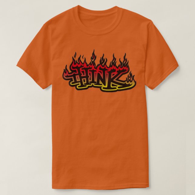 Camiseta Flames acha que design de skate (Frente do Design)