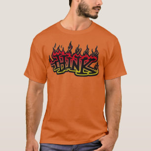 Camiseta Flames acha que design de skate