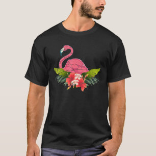 Camiseta Flami Rosa-Rosa Pássaro Tropical Zoológico