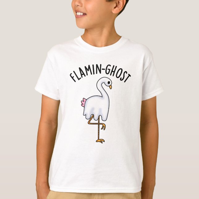 Camiseta Flamin-ghost Funny Flamingo Ghost Pun (Frente)