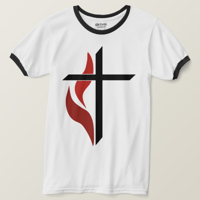 Camiseta Flaming Cross (Frente do Design)