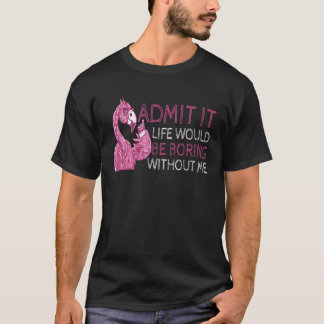 Camiseta Flamingo A vida é chata sem mim