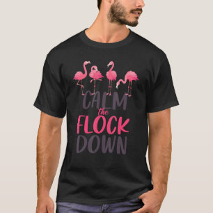 Camiseta Flamingo Acalme O Pássaro Rosa No Verão