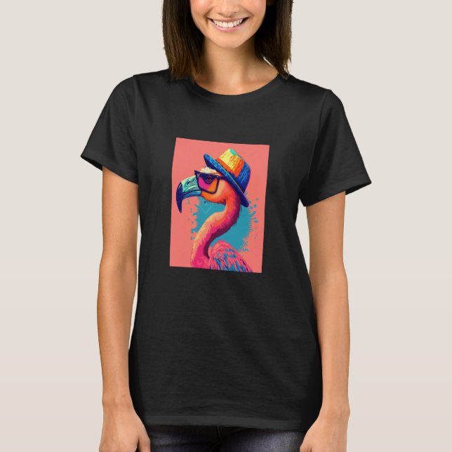 Camiseta Flamingo Animal Pop mexicano Flamingo 3 (Frente)