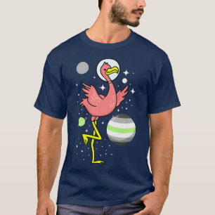 Camiseta Flamingo Astronauta Agender Pride