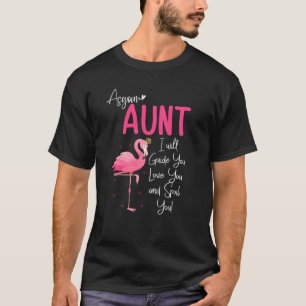 Camiseta Flamingo Auntie Cute E Flamingo Aunt