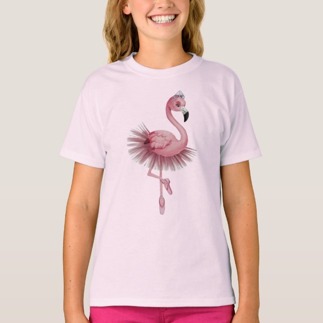 Camiseta Flamingo Balé Dancer (Frente)