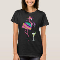 Flamingo Bebendo Margarita Mexicana Poncho Cinco D