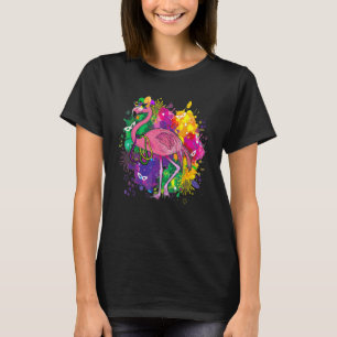 Camiseta Flamingo Bird Animal Cute Mardi Gras Carnival Funn