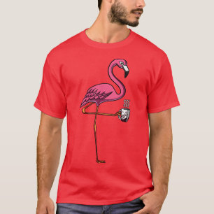 Camiseta Flamingo Bird Coffee
