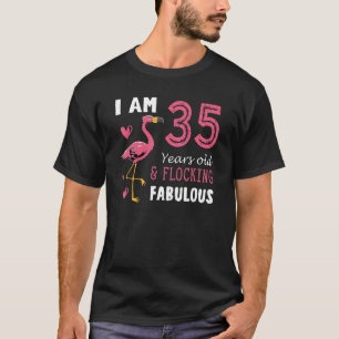 Camiseta Flamingo Bird Flamingo Cute Birthday Há 35 Anos