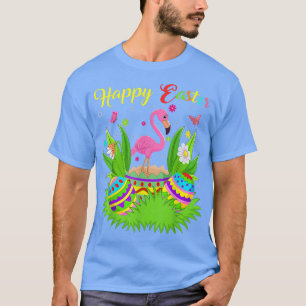 Camiseta Flamingo Bird Lover Floral Páscoa Ovo Funny Flamin