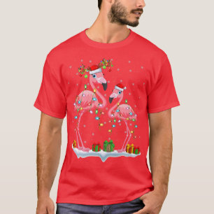 Camiseta Flamingo Bird Lover Xmas Papais noeis Flamingo Chr