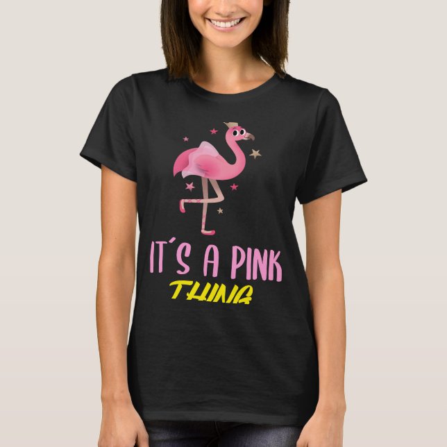 Camiseta Flamingo Bird Pink Flamingo Flamingo Cute (Frente)