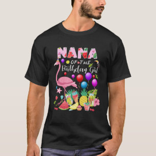 Camiseta Flamingo Birthday Nana do Aniversário