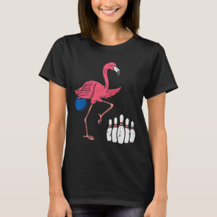 Camiseta Flamingo Boliche Engraçada Equipe do Esporte Bowle