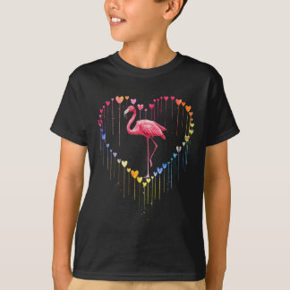 Camiseta Flamingo Bonito No Amor Cardíaco Por Pet Lovers Va