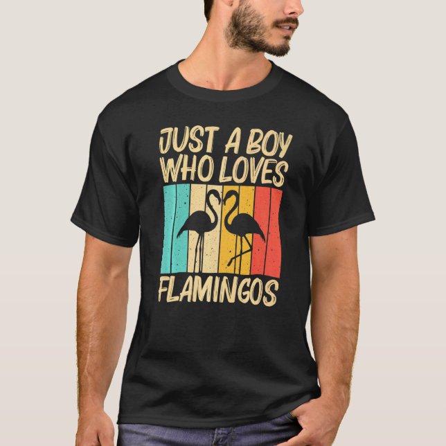 Camiseta Flamingo Bonito Para Crianças Flamingo Bird (Frente)
