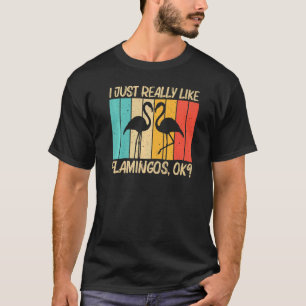 Camiseta Flamingo Bonito Para Homens Flamingo Bird