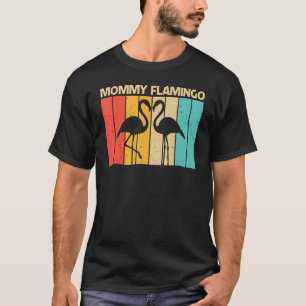 Camiseta Flamingo Bonito Para Mulheres Mamãe Flamingo Bird