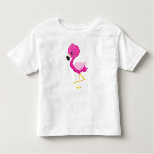 Camiseta Flamingo Bonito, Pequeno Flamingo, Flamingo Rosa