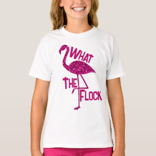 Camiseta Flamingo brilhante Rosa brilhante Que bando