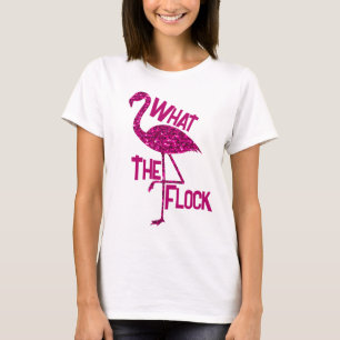 Camiseta Flamingo brilhante Rosa brilhante Que bando