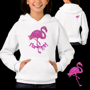 Camiseta Flamingo brilhante rosa com purpurina - texto pers